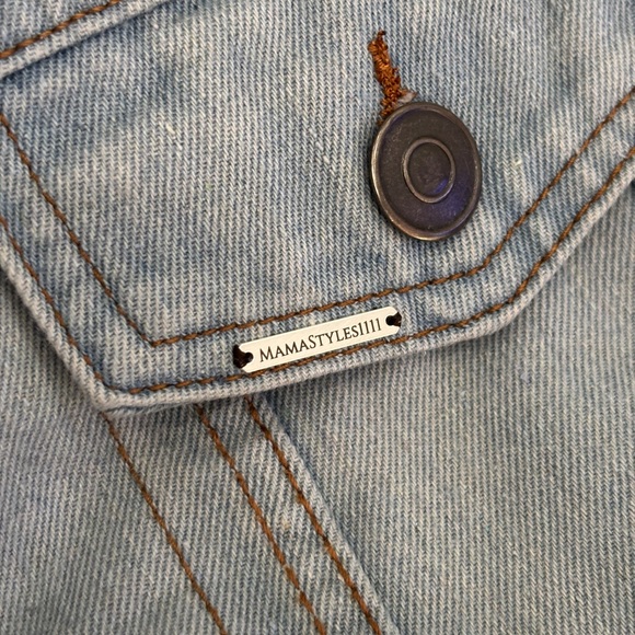 Customized Rockstar Denim Vest Jacket with Crochet and Braided Detail w/ Patches - Picture 7 of 12